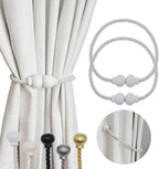 2 Pack Magnetic Curtain Tiebacks Modern Handmade Rope Curtain Tie Backs by HIASTRA