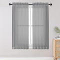 OWENIE Sheer Curtains Living Room 54 inches Long, Rod Pocket Curtain Sheers by OWENIE