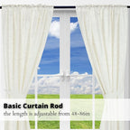Yafa Home Fashion Heavy Duty Single Standard Adjustable Curtain Rod Hardware - Image 3