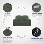 PureFit Super Stretch Loveseat Recliner Sofa Couch Cover - Image 3