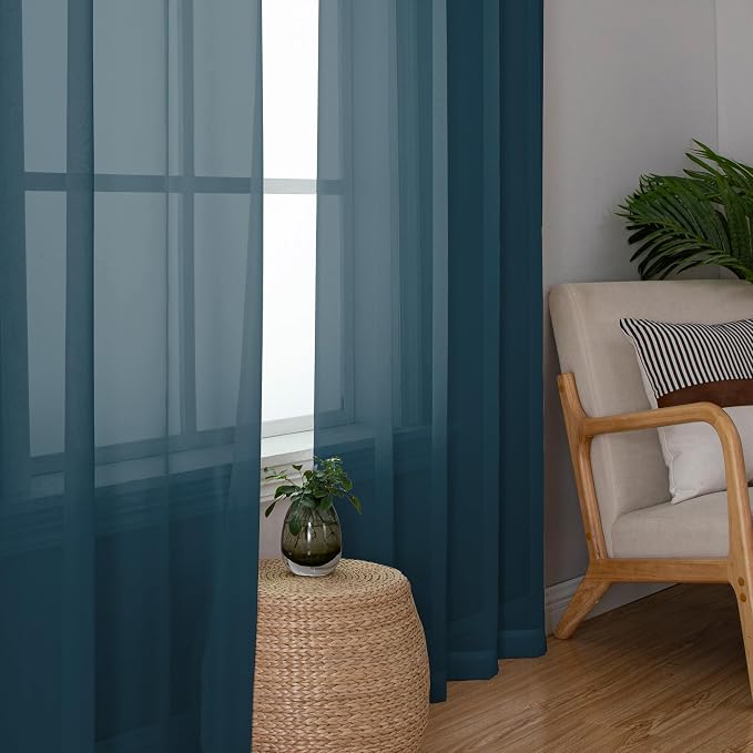 OWENIE Sheer Curtains 96 inches Long - Image 4