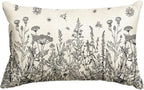 AVOIN colorlife Wildflowers Spring Antique Herbs Throw Pillow Cover, 12 x 20 by AVOINcolorlife