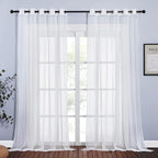 NICETOWN Living Room Sheer Curtains Extra Long 108" L, Eyelet Top Voile by NICETOWN