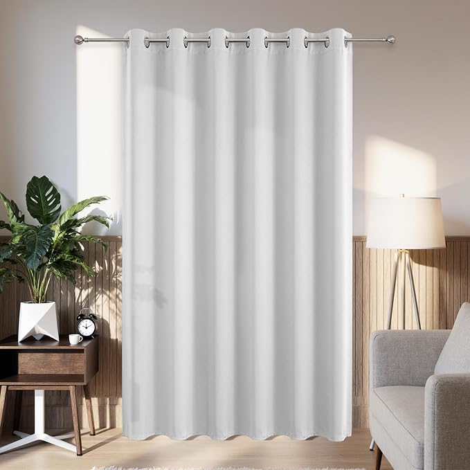 Joydeco Blackout Patio Sliding Door Curtains 90 Inches Long, Grommet Privacy by JOYDECO
