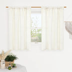 LAMIT Cream Sheer Linen Curtains by LAMIT
