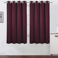 LEMOMO Burgundy Red Blackout Curtains 52 x 63 Inch Length/Set of 2 Curtain by Lemomo