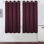 LEMOMO Burgundy Red Blackout Curtains 52 x 63 Inch Length/Set of 2 Curtain by Lemomo