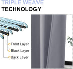 Simplebrand Ava Silver Grey Blackout Curtains - Image 4