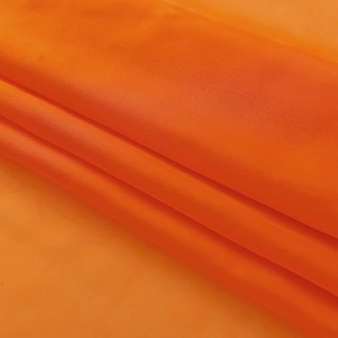 SpaceDresser Orange Sheer Curtains 4 Panels Rod Pocket Semi-Sheer Curtain 45 - Image 6