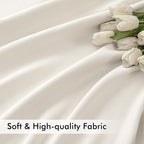 MIULEE Ivory Back Tab Blackout Curtains 90 Inches Long 2 Panels Set - Image 6