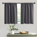RYB HOME Short Grey Blackout Curtains by RYBHOME