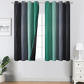 Estelar Textiler Green and Black Ombre Blackout Curtains 54 Inch Length by ESTELARTEXTILER