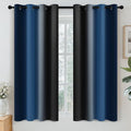 Yakamok Blackout Ombre Dark Blue and Black Curtains by Yakamok