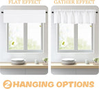 OWENIE White Valances for Windows 1 Pcs, Light Filtering Textured Farmhouse - Image 5