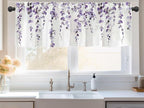 Watercolor Purple Leaves Window Valance - Image 2