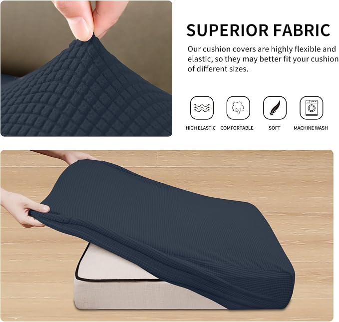 Easy-Going Stretch Individual Loveseat Couch Cushion Cover Sofa Cushion - Image 5