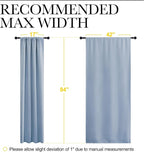 NICETOWN Blackout Curtains for Living Curtains, Vintage Blue, 1 Pair, 34-inch W - Image 5