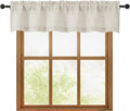OWENIE Natural Valances for Windows 1 Pcs, Light Filtering Textured Farmhouse by OWENIE