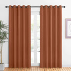 NICETOWN Room Darkening Draperies Window Curtain Panels, Burnt Orange, 2 Panels by NICETOWN