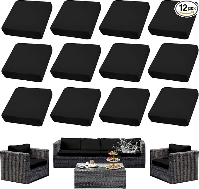 Outdoor Cushion Covers Set, Replacement by SUKAIKEQA