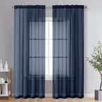 OVZME 2 Panels Sheer Window Curtain Panels 96" Length by OVZME