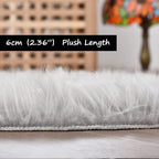 Goolela Grey Fluffy Fuzzy Furry Rug 2x6 - Image 3