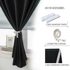 Adhesive Blackout Curtains- Self Stick Curtain No Rod Needed Easy to Hang - Image 2
