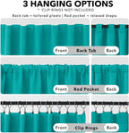 Deconovo Blackout Curtains, Thermal Insulated, W42 x L95 2 Panels, Back Tab - Image 2