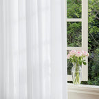 FMFUNCTEX Sheer Non-See-Through White Curtains - Image 8