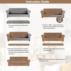 WEERRW 4 Pieces Polyester and Spandex High Stretch Couch Covers - Image 6