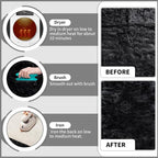 Ciicool Faux Sheepskin Rugs Soft Faux Fur Rugs Black Fluffy Chair Couch Cover - Image 5