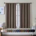 Simplebrand Ava Brown Short Blackout Curtains by Simplebrand