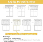OWENIE White Valances for Windows 1 Pcs 20 Inch Length, Light Filtering - Image 3