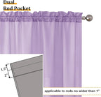 Aiyufeng Light Purple Sheer Curtain Panels Pair Sold 63 Inch Length, Light - Image 7