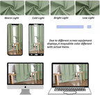 Simplebrand Ava Light Green Short 36 Inches Blackout Curtain 2 Panels Set - Image 8