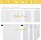 NICETOWN 1 Panel Blackout Door Curtain, Thermal Insulated Privacy Window - Image 3