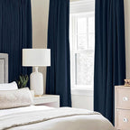 MIULEE Linen Textured Curtains for Bedroom Solid 100% Blackout Thermal - Image 2
