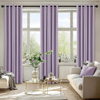 MIULEE Lilac Blackout Curtains for Bedroom Living Room 84 Inches Long 2 Panels - Image 6