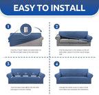 KEKUOU Stretch Loveseat Sofa Cover Slipcover, Couch Covers - Image 6