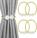 Melaluxe 4 Pack Magnetic Curtain Tiebacks, Decorative Curtain Holdbacks by Melaluxe