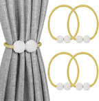 Melaluxe 4 Pack Magnetic Curtain Tiebacks, Decorative Curtain Holdbacks by Melaluxe