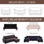 HANDONTIME Brown Sofa Covers Simple Couch Cover - Image 6