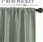RYB HOME Kitchen Blackout Curtains Over Sink 36 inch Length, Rod Pocket Summer - Image 2