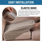 H.VERSAILTEX Velvet Stretch Couch Cushion Cover Plush Cushion Slipcover - Image 4