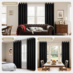Joydeco Blackout Curtains 90 Inches Long, Room Darkening Grommet Drapes - Image 8