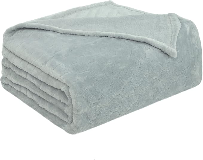 TOONOW Fleece Blanket Textured Fuzzy Plush Throw Blanket Twin Size 60" x 80" - Image 7
