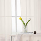 Lecloud Ivory Sheer Curtains 78 Inches Long 2 Panels, Elegant Light Filtering - Image 7