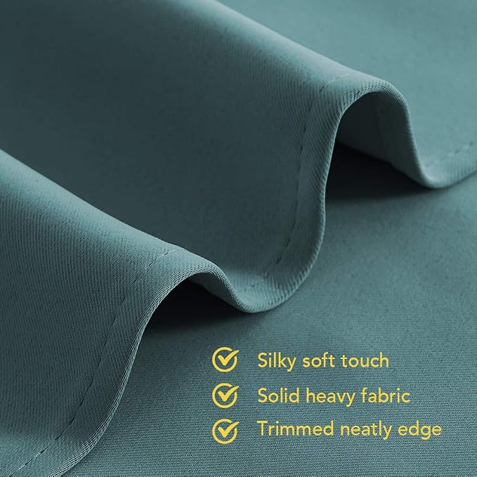 NICETOWN Bedroom Curtain Panels Blackout Draperies, Thermal Insulated Solid - Image 4