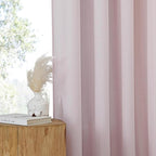 NICETOWN Blush Pink Linen Curtains - Image 4