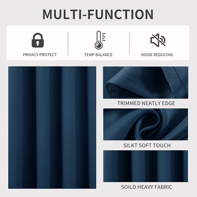 Joydeco Blackout Curtains 120 Inch Length 2 Panels Set, Thermal Insulated Long - Image 3